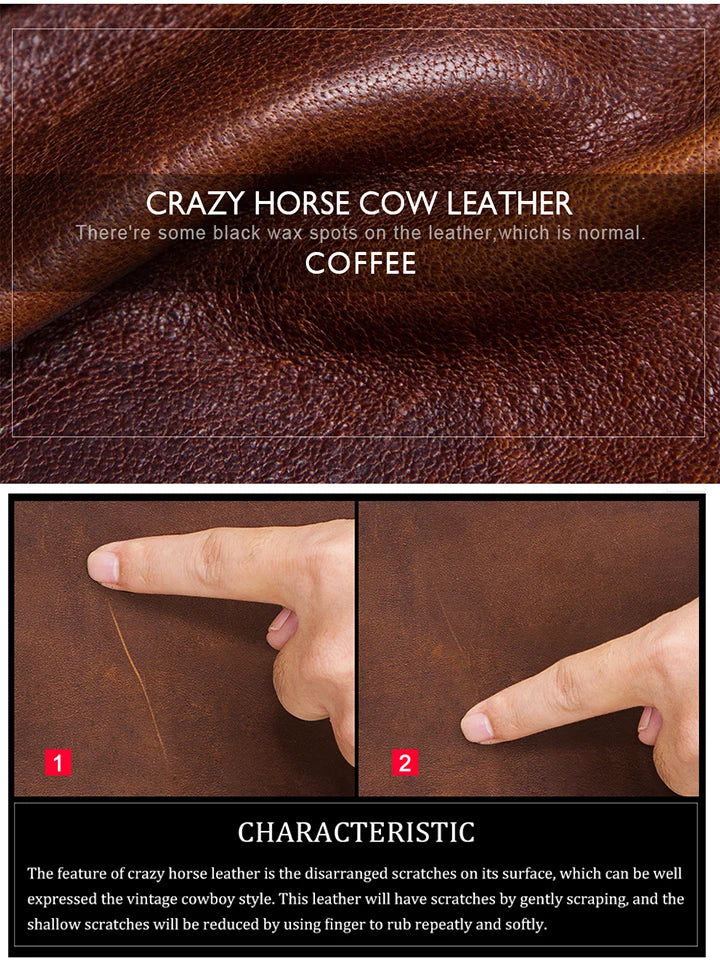 ONTACT'S Genuine Leather Short Wallets for Men RFID Vintage Coin Purse Card Holder Male Money Clip Women‘s Wallet Bag HandbagC
