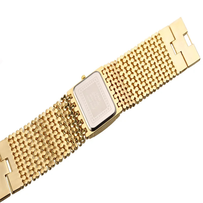 Reloj G&amp;D para mujer, reloj analógico de cuarzo informal, reloj dorado, reloj de cuarzo sencillo, reloj femenino, reloj para mujer