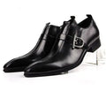 New Fashion Men Oxford Casual  Genuine Leather Business Buckle Pointed Toe Office & Career Men's Sapatos Shoes