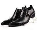 New Fashion Men Oxford Casual  Genuine Leather Business Buckle Pointed Toe Office & Career Men's Sapatos Shoes