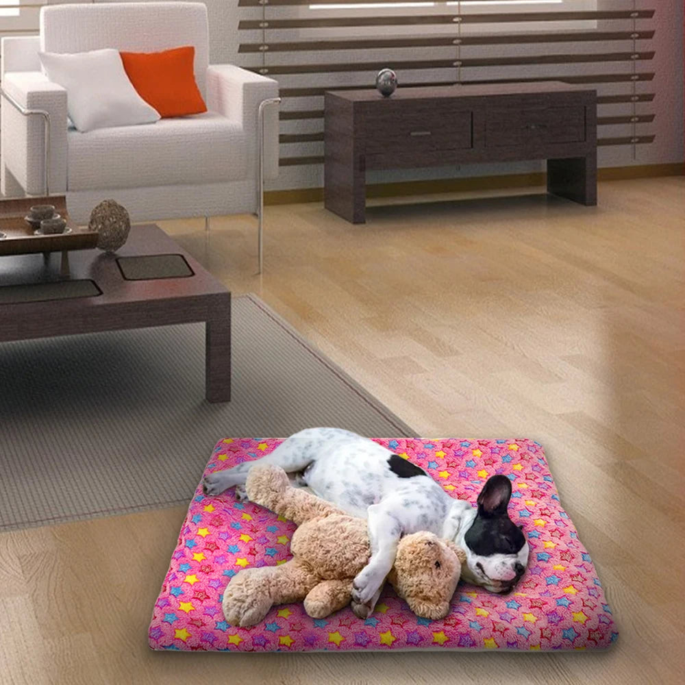 Dog Beds for Large Dogs Warm Pet Cat Bed Mat Winter Dogs Puppy Cat Bed Pet Cushion Blanket for French Bull Terrier