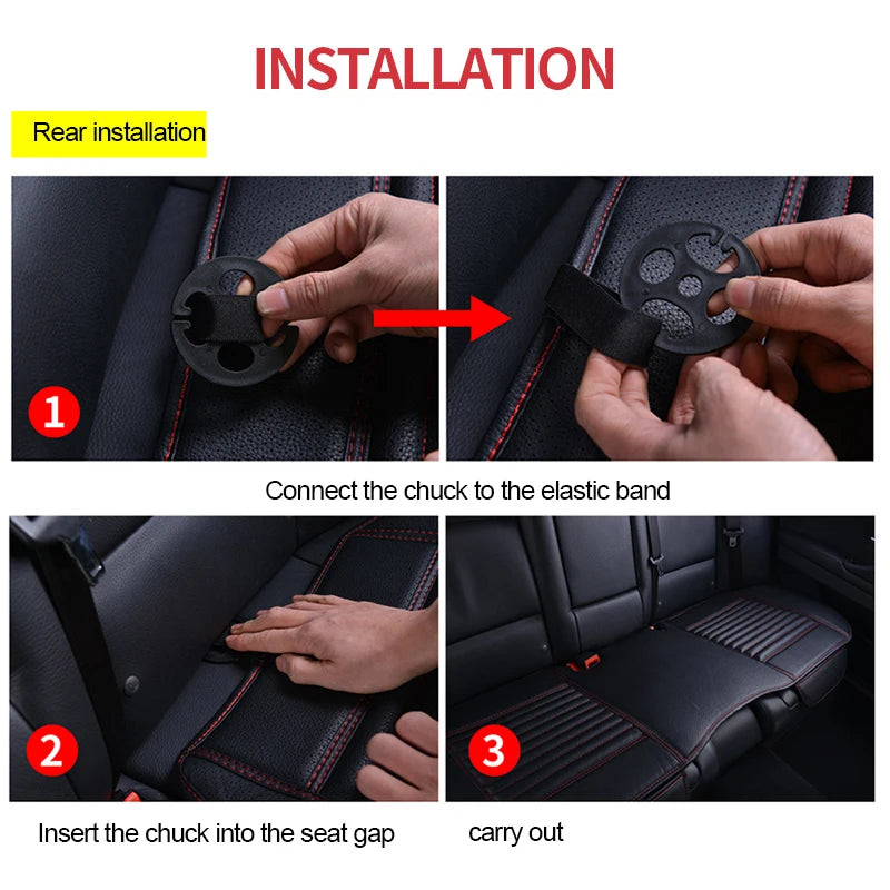 SEAMETAL PU Leather Car Seat Cover Universal Vehicle Seat Cushion Anti Slip Chair Protector Mat Waterproof Sweatproof Surface