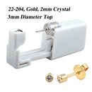 1 peça 316l aço cirúrgico descartável esterilizado unidades de piercing de orelha ferramentas de arma com brinco de cristal cz joias de piercing corporal