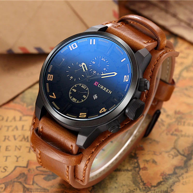 CURREN Men's Watches Top Brand Luxury Fashion&amp;Casual Business Quartz Watch Date Waterproof Wristwatch Relogio Masculino