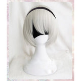 High quality YoRHa No.2 Type B 2BYoRH 2A 9S 2B wig Cosplay Wig NieR:Automata Costume Play Wigs Costumes Hair +Wig Cap