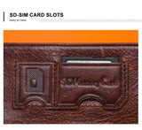 ONTACT'S Genuine Leather Short Wallets for Men RFID Vintage Coin Purse Card Holder Male Money Clip Women‘s Wallet Bag HandbagC