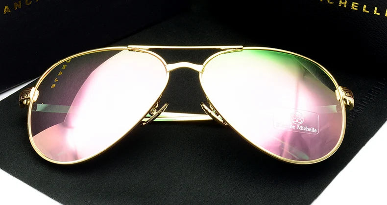 High Quality Pilot Sunglasses Women Polarized UV400 Sunglass Mirror Vintage Sun Glasses 2020 Sunglasses Woman With Box