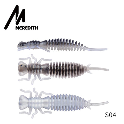 MEREDITH Larva Soft Lures 50mm 62mm 85mm Artificial Lures Fishing Worm Silicone Bass Pike Minnow Swimbait Jigging Plastic Baits