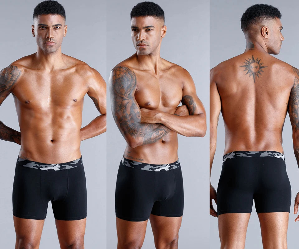 Brand Underwear Men Boxer Shorts For Men Panties Boxershorts Long Underpants Natural Cotton High Quality sexy homme hot calecon