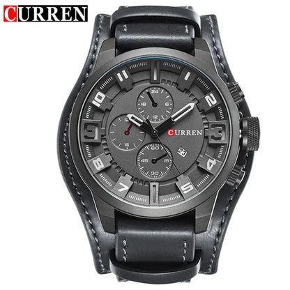 Nuevos relojes CURREN de lujo para hombre, reloj de pulsera de cuero con correa de cuero, reloj de cuarzo informal, reloj deportivo con fecha, relojes 8225