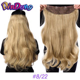 Extensões de cabelo ondulado com mola clip in 60 cm premium sintético resistente ao calor 190g