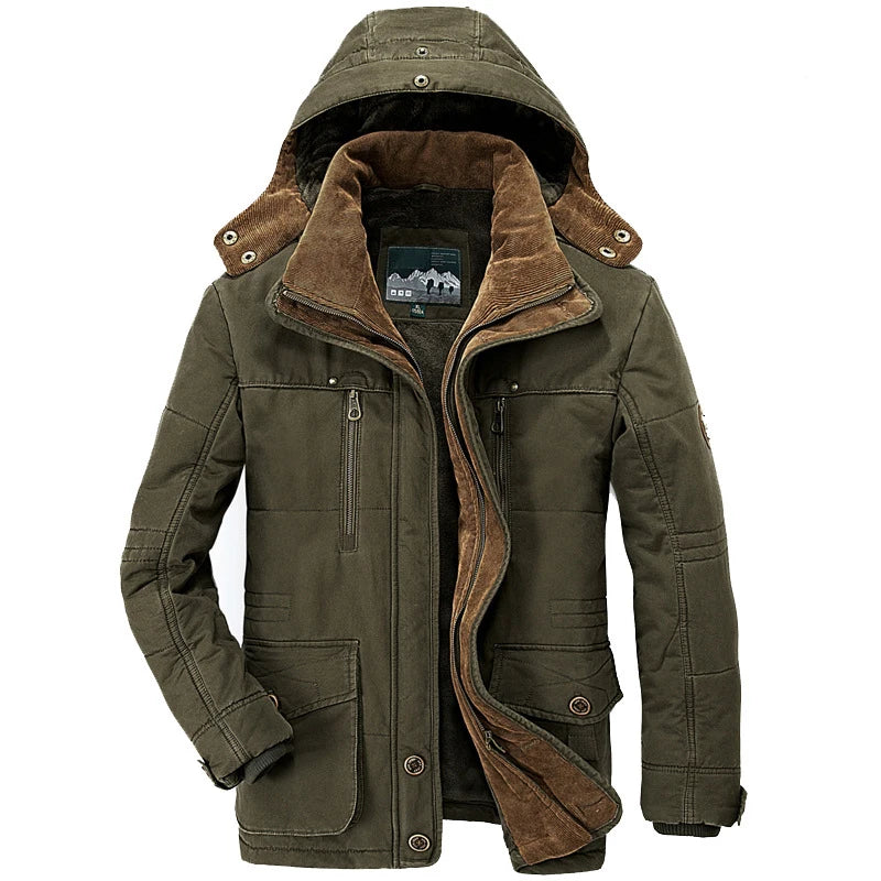 Winter Jacket Men's Parkas 6XL Oversized Thicken Male Coat High Quality Fleece Casual Padded Jackets Men Clothing Outwear T3F029