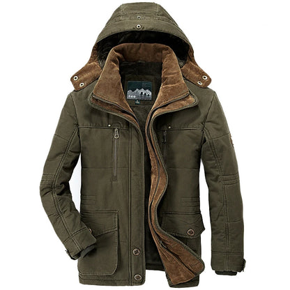 Winter Jacket Men's Parkas 6XL Oversized Thicken Male Coat High Quality Fleece Casual Padded Jackets Men Clothing Outwear T3F029