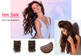 Extensões de cabelo ondulado com mola clip in 60 cm premium sintético resistente ao calor 190g