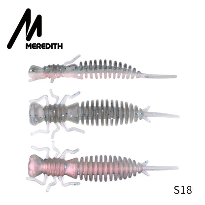 MEREDITH Larva Soft Lures 50mm 62mm 85mm Artificial Lures Fishing Worm Silicone Bass Pike Minnow Swimbait Jigging Plastic Baits