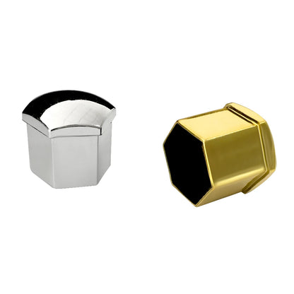 20 piezas universales antioxidantes de 17, 19 y 21 mm, cromado brillante, ABS, para tapicería de neumáticos, ruedas, tuercas, tornillos, cubiertas protectoras, accesorios para coche