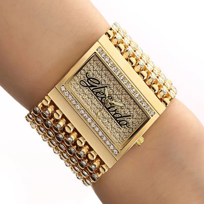Reloj G&amp;D para mujer, reloj analógico de cuarzo informal, reloj dorado, reloj de cuarzo sencillo, reloj femenino, reloj para mujer