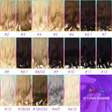Extensões de cabelo ondulado com mola clip in 60 cm premium sintético resistente ao calor 190g