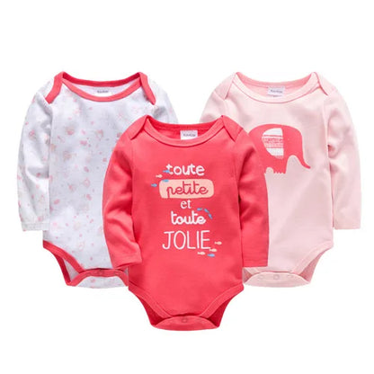 Conjunto de 3/6 piezas de ropa de moda para bebés Kavkas, conjunto de algodón suave de manga larga para otoño, mono para niños y niñas, body para recién nacidos
