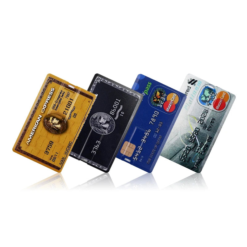 USB Flash Drive High Speed ​​Bank Credit Card Pen Drive 4GB 8GB 16GB Pendrive 32GB 64GB Memory Usb Stick Flash Drive 128GB