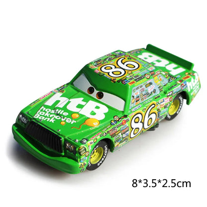 Disney Pixar Cars 3 2 Metal Diecast Car Toy Lightning McQueen Queen of England Fritter Miss For Kids Boy Birthday Toy Car Gifts