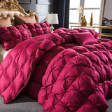 3D Luxury Quilted 100% High Rank Goose Down Duvet Quilt King Queen Full Size Comforter Winter Thick Blanket Solid Color