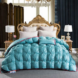 3D Luxury Quilted 100% High Rank Goose Down Duvet Quilt King Queen Full Size Comforter Winter Thick Blanket Solid Color