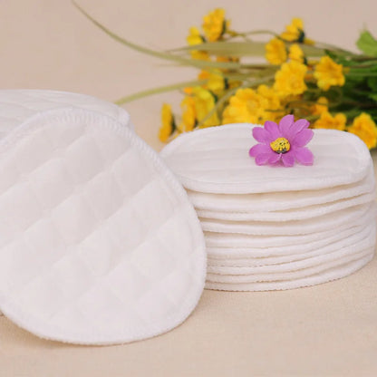 6 almohadillas de lactancia de algodón suave para bebés, lavables, absorbentes, reutilizables, antidesbordamiento, para lactancia posparto, 12 unidades