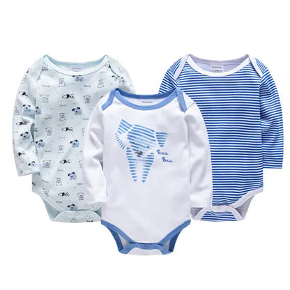 Conjunto de 3/6 piezas de ropa de moda para bebés Kavkas, conjunto de algodón suave de manga larga para otoño, mono para niños y niñas, body para recién nacidos