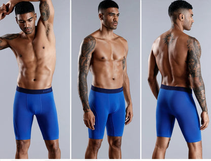 BONITOS Men Boxer Long leg Boxer Men Underwear Men Underpants Erkek Natural Cotton Sexy Boxer Shorts Top Brand Underwear Soft