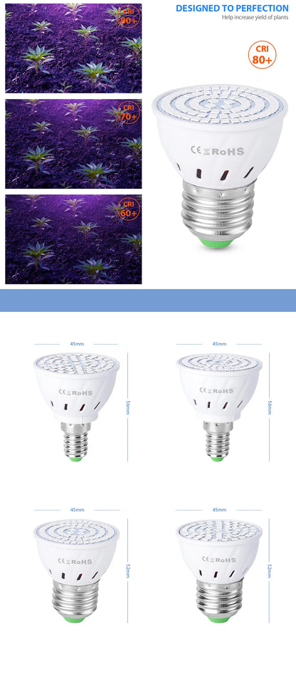 Phyto Led B22 Hydroponic Growth Light E27 Led Grow Bulb MR16 Full Spectrum 220V UV Lamp Plant E14 Flower Seedling Fitolamp GU10