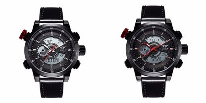 2024 NEW AMST Luxury Brand Men's Quartz LED Watches Men Fashion Casual Sports Clock Genuine Leather Military Wrist Watch