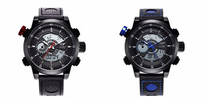 2024 NEW AMST Luxury Brand Men's Quartz LED Watches Men Fashion Casual Sports Clock Genuine Leather Military Wrist Watch