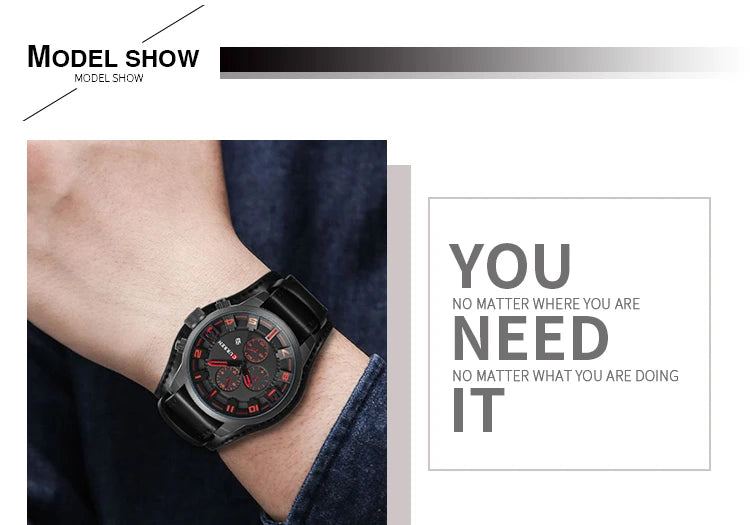 Nuevos relojes CURREN de lujo para hombre, reloj de pulsera de cuero con correa de cuero, reloj de cuarzo informal, reloj deportivo con fecha, relojes 8225
