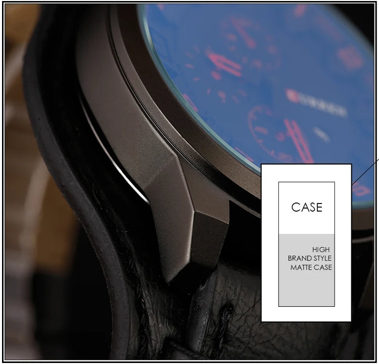 Nuevos relojes CURREN de lujo para hombre, reloj de pulsera de cuero con correa de cuero, reloj de cuarzo informal, reloj deportivo con fecha, relojes 8225