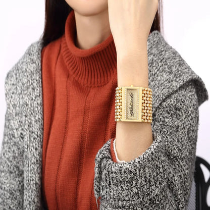 Reloj G&amp;D para mujer, reloj analógico de cuarzo informal, reloj dorado, reloj de cuarzo sencillo, reloj femenino, reloj para mujer