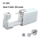 1 peça 316l aço cirúrgico descartável esterilizado unidades de piercing de orelha ferramentas de arma com brinco de cristal cz joias de piercing corporal