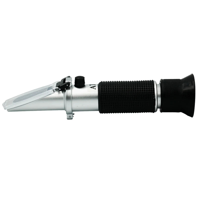 Brix Refractometer Hand held Sugar Level Test Meter Food Fruit Beverages Brix Content Homebrew Tool with ATC/Brix Range 0~32%