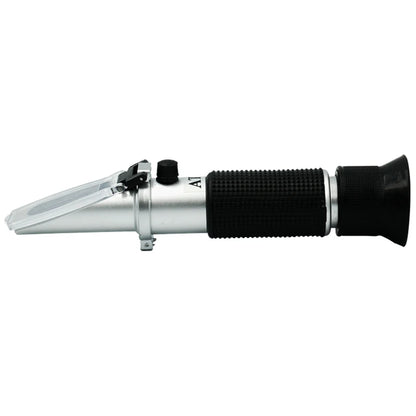 Brix Refractometer Hand held Sugar Level Test Meter Food Fruit Beverages Brix Content Homebrew Tool with ATC/Brix Range 0~32%
