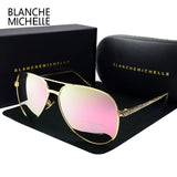 High Quality Pilot Sunglasses Women Polarized UV400 Sunglass Mirror Vintage Sun Glasses 2020 Sunglasses Woman With Box