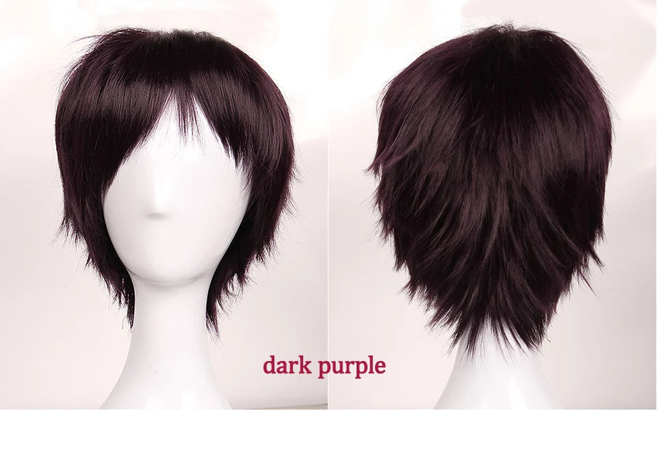 BENIHAIR Synthetic Wig Cosplay Wig White Red Green Blue Pink Yellow Hair Short Layered Wig Fake Hair Extension Men Women Party Wig