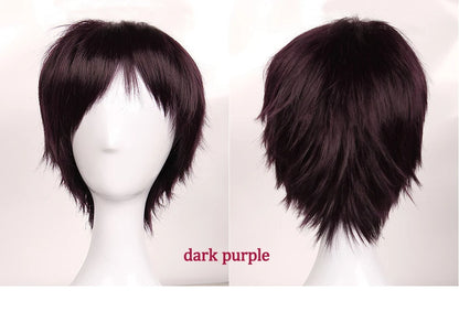 BENIHAIR Synthetic Wig Cosplay Wig White Red Green Blue Pink Yellow Hair Short Layer Wig Fake Hair Extension Men Women Party Wig