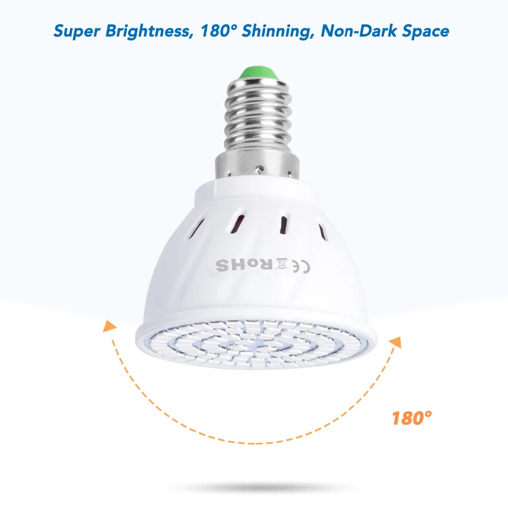 80leds 220v led crescer lâmpada espectro completo led planta crescimento lâmpada iluminação interior crescer luzes plantas e27 sistema hidropônico crescer caixa