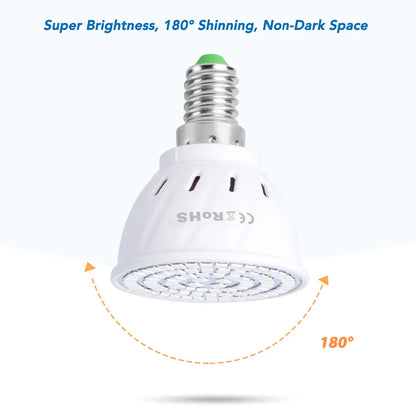 80leds 220v led crescer lâmpada espectro completo led planta crescimento lâmpada iluminação interior crescer luzes plantas e27 sistema hidropônico crescer caixa