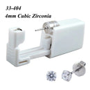 1 peça 316l aço cirúrgico descartável esterilizado unidades de piercing de orelha ferramentas de arma com brinco de cristal cz joias de piercing corporal