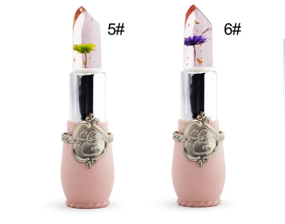 Waterproof Flower LipStick Jelly Flower Transparent Color Changing Lipstick Long Lasting 6 Colors Flower Lipsticks Lip balm
