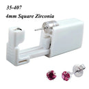 1 peça 316l aço cirúrgico descartável esterilizado unidades de piercing de orelha ferramentas de arma com brinco de cristal cz joias de piercing corporal