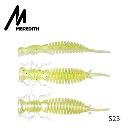 MEREDITH Larva Soft Lures 50mm 62mm 85mm Artificial Lures Fishing Worm Silicone Bass Pike Minnow Swimbait Jigging Plastic Baits