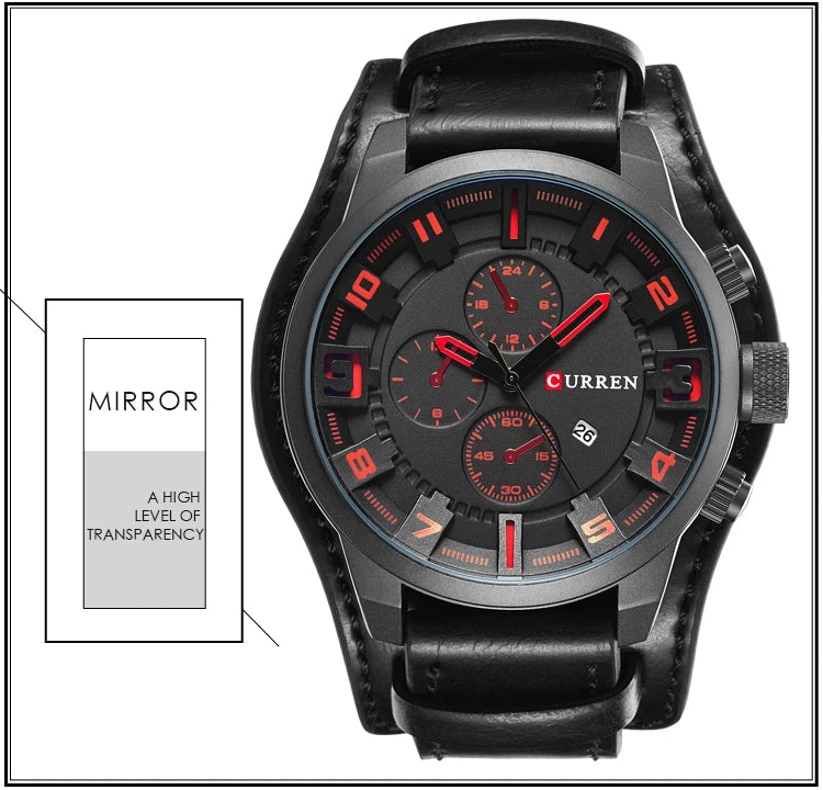 Nuevos relojes CURREN de lujo para hombre, reloj de pulsera de cuero con correa de cuero, reloj de cuarzo informal, reloj deportivo con fecha, relojes 8225