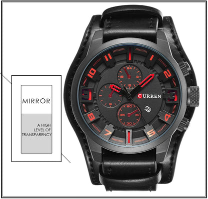 Nuevos relojes CURREN de lujo para hombre, reloj de pulsera de cuero con correa de cuero, reloj de cuarzo informal, reloj deportivo con fecha, relojes 8225